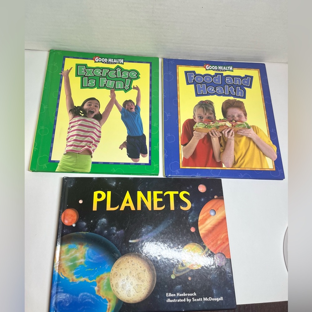 CHILDREN/TEEN BOOKS LOT - GOOD HEALTH - EXERCISE/FUN, FOOD & HEALTH and PLANETS